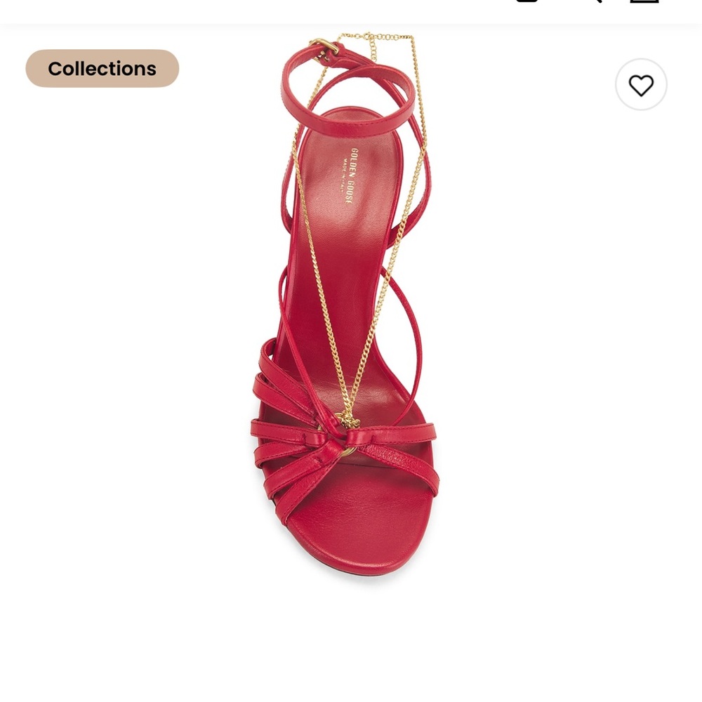 Golden Goose Lipstick Red Strappy Sandals